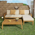 L Shape 3pcs Sectional Patio Sofa Set