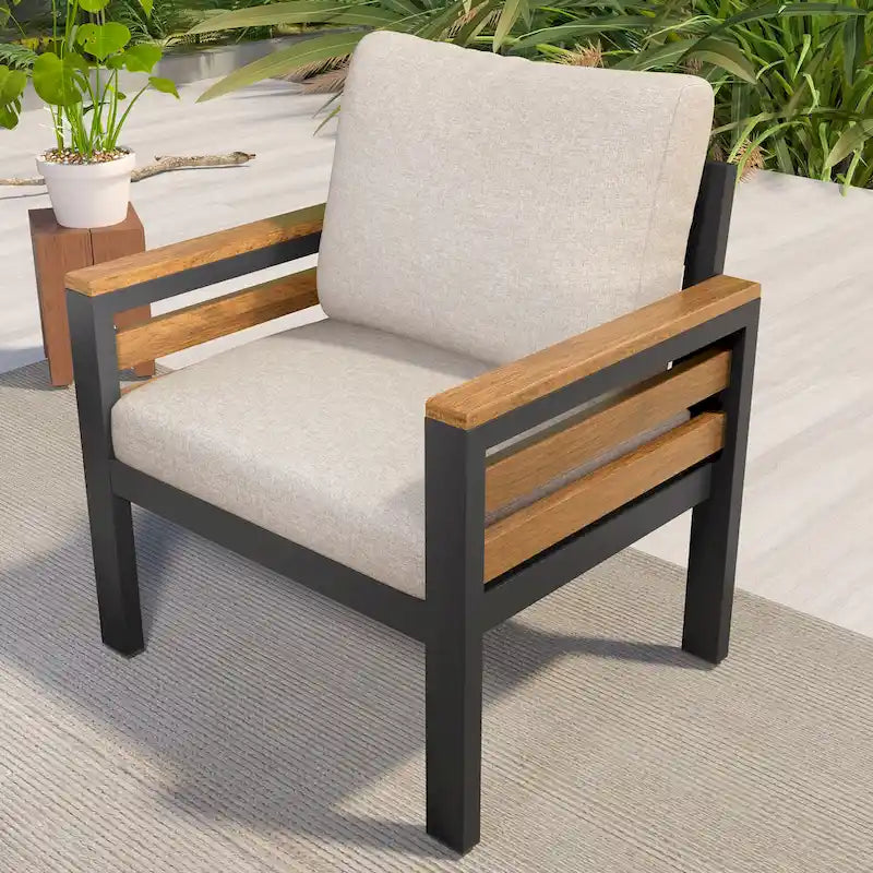 4-Piece Outdoor Furniture Sofa Set for 5 People