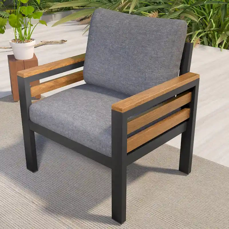 4-Piece Outdoor Furniture Sofa Set for 5 People