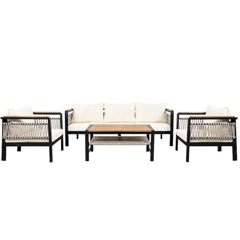 Ensemble de canapé d'angle extérieur 4 pièces