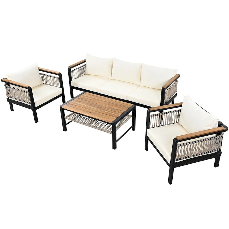 Ensemble de canapé d'angle extérieur 4 pièces