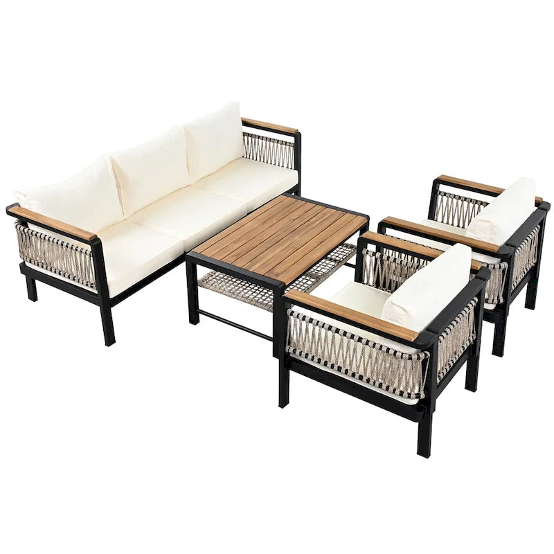 Ensemble de canapé d'angle extérieur 4 pièces