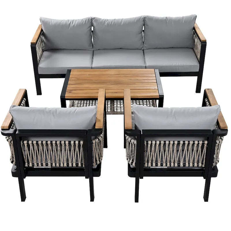 Ensemble de canapé d'angle extérieur 4 pièces