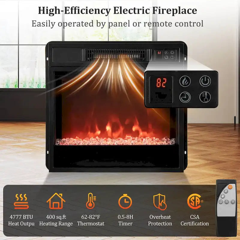 Meuble TV Costway avec cheminée électrique, lumières LED et télécommandes - Voir détails