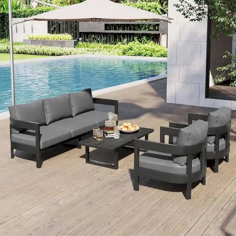 Canapés modulables profonds Salons de jardin Chaises longues
