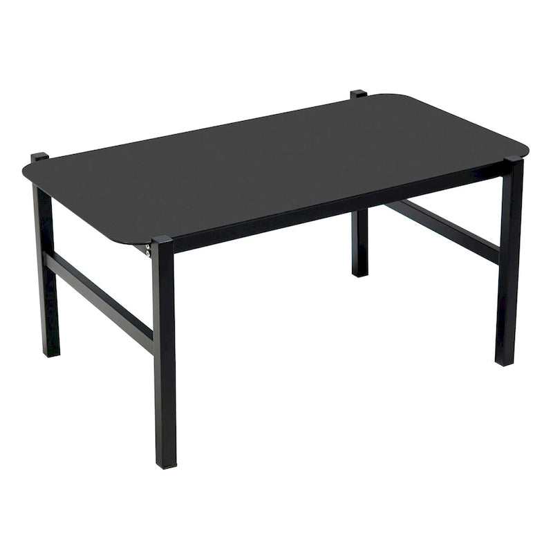 Salon de jardin avec table en verre trempé (4 pièces)
