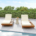 Christopher Knight Home - Lot de 2 chaises longues d'extérieur réglables Harrison en acacia