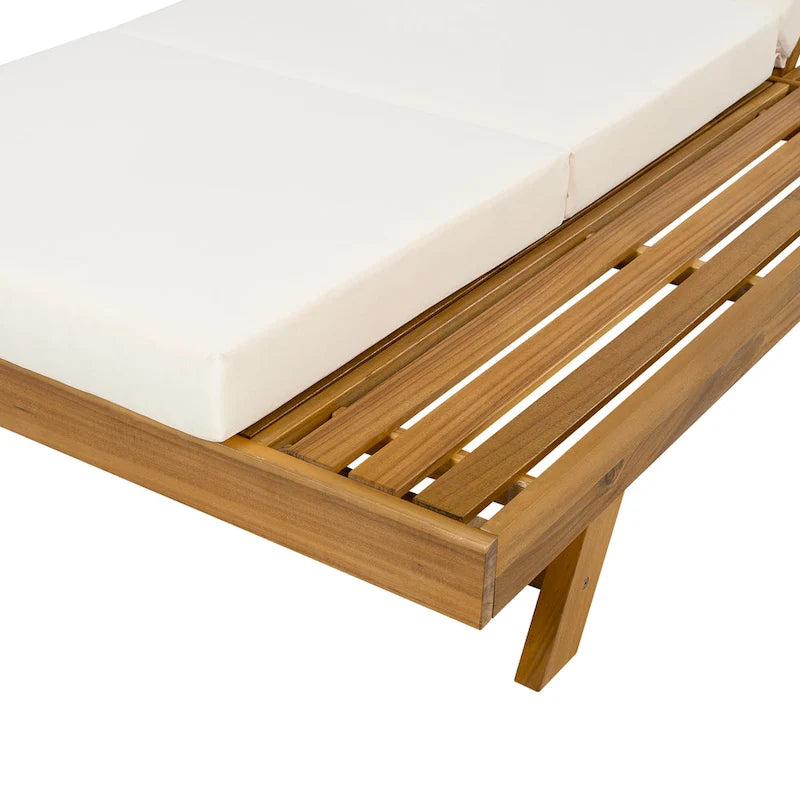 Christopher Knight Home - Lot de 2 chaises longues d'extérieur réglables Harrison en acacia
