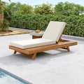 Christopher Knight Home- Halk Acacia Wood Outdoor Chaise Lounge