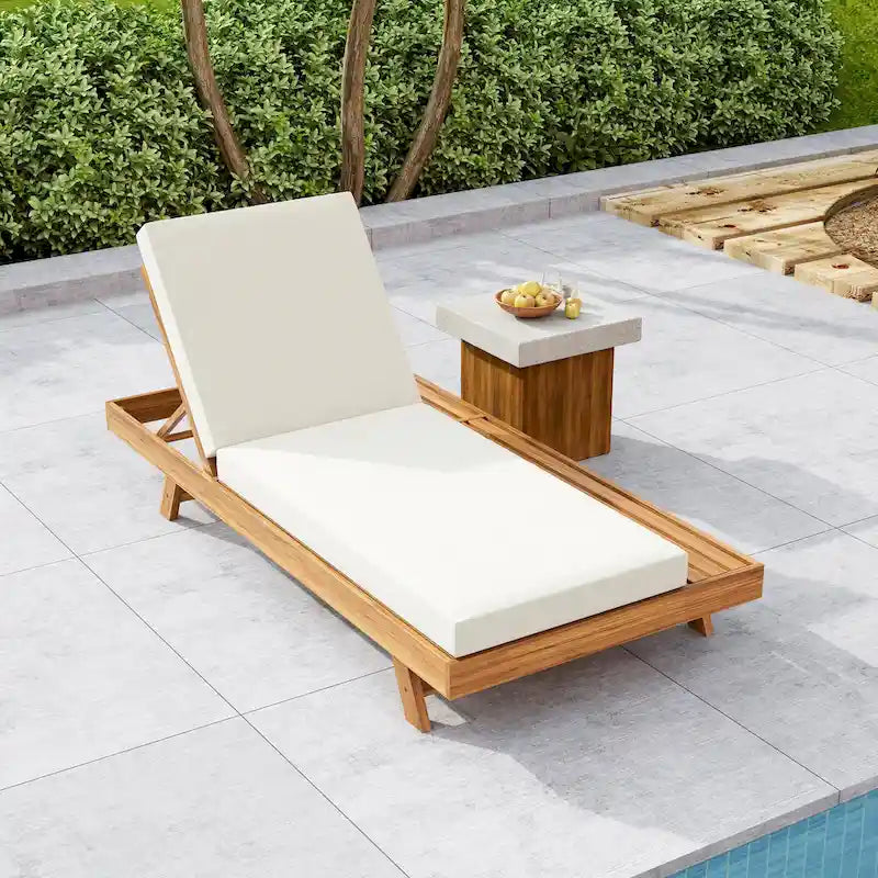 Christopher Knight Home - Chaise longue d'extérieur Halk en bois d'acacia