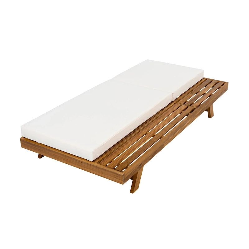 Christopher Knight Home - Chaise longue d'extérieur Halk en bois d'acacia
