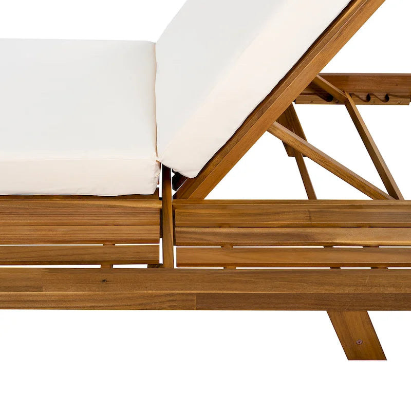 Christopher Knight Home - Chaise longue d'extérieur Halk en bois d'acacia