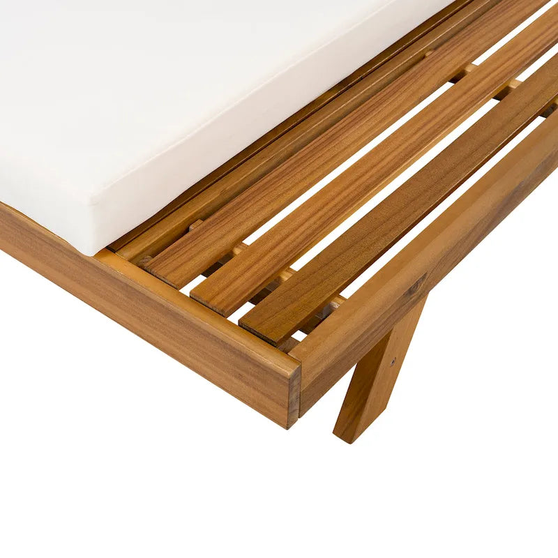 Christopher Knight Home - Chaise longue d'extérieur Halk en bois d'acacia