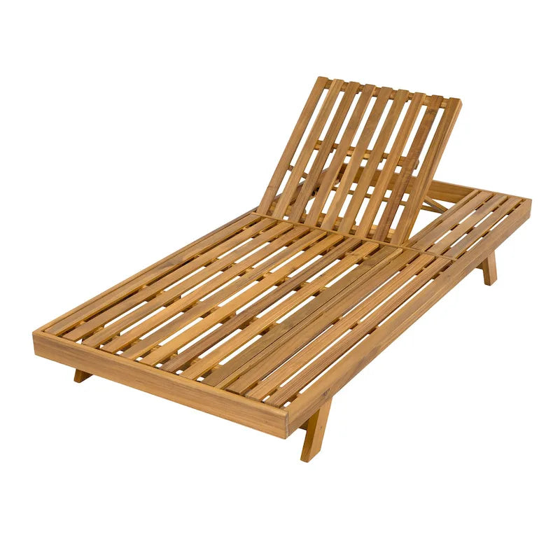Christopher Knight Home - Chaise longue d'extérieur Halk en bois d'acacia