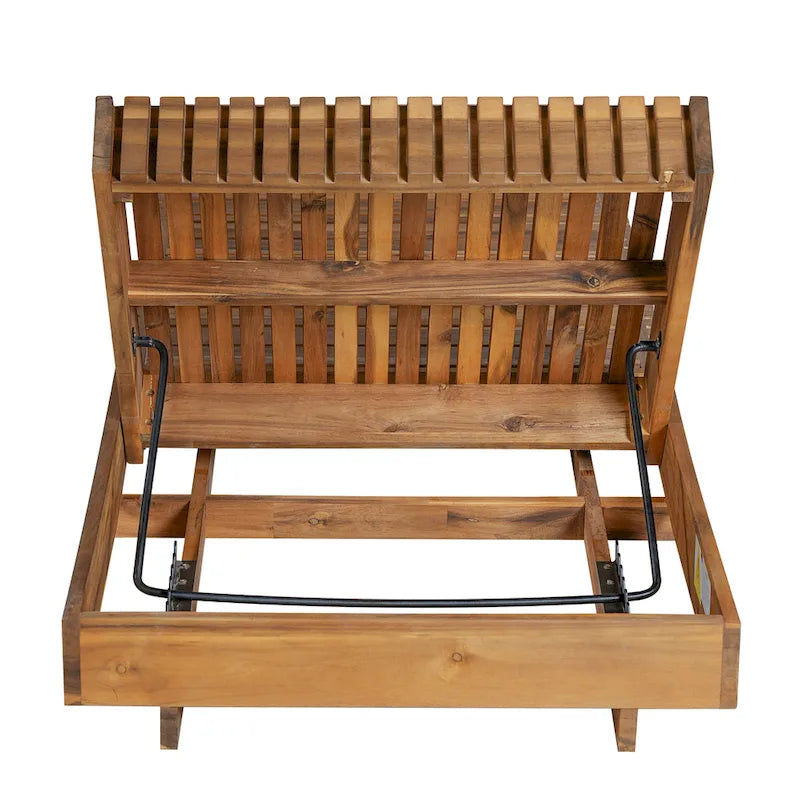 Christopher Knight Home - Ensemble de chaises longues d'extérieur en bois d'acacia Samuel
