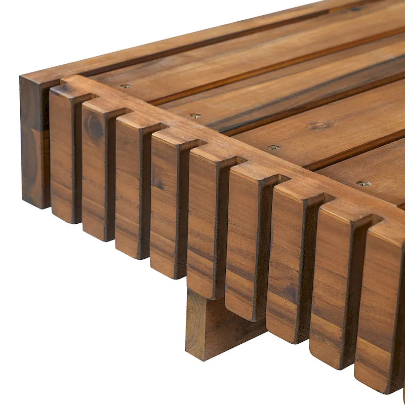 Christopher Knight Home - Ensemble de chaises longues d'extérieur en bois d'acacia Samuel