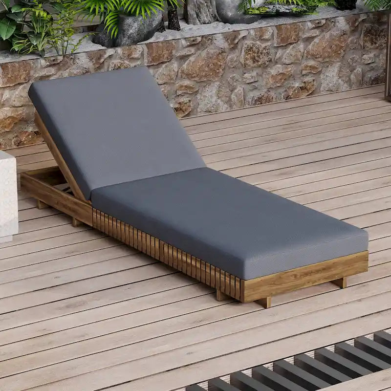 Christopher Knight Home - Ensemble de chaises longues d'extérieur en bois d'acacia Samuel