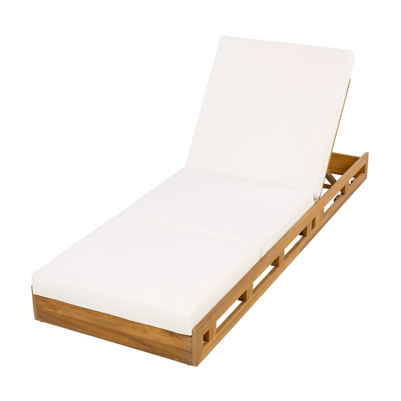 Christopher Knight Home - Lot de chaises longues de patio en bois d'acacia Isabella