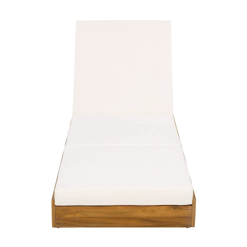 Christopher Knight Home - Lot de chaises longues de patio en bois d'acacia Isabella