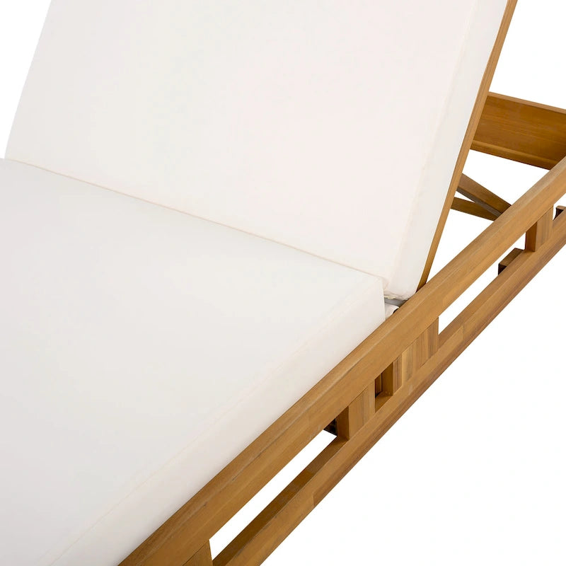 Christopher Knight Home - Lot de chaises longues de patio en bois d'acacia Isabella