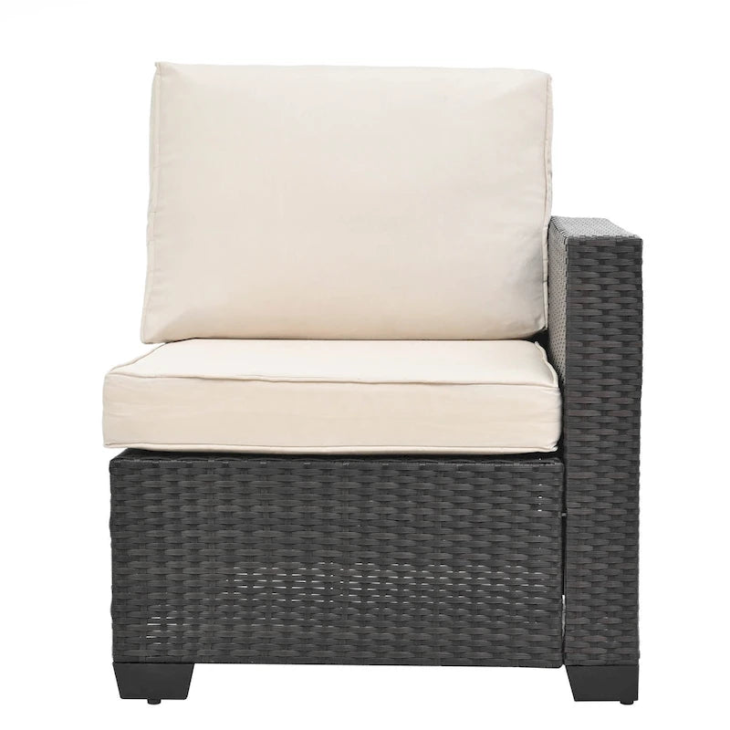 Ensemble de mobilier de jardin 10 pièces en rotin PE