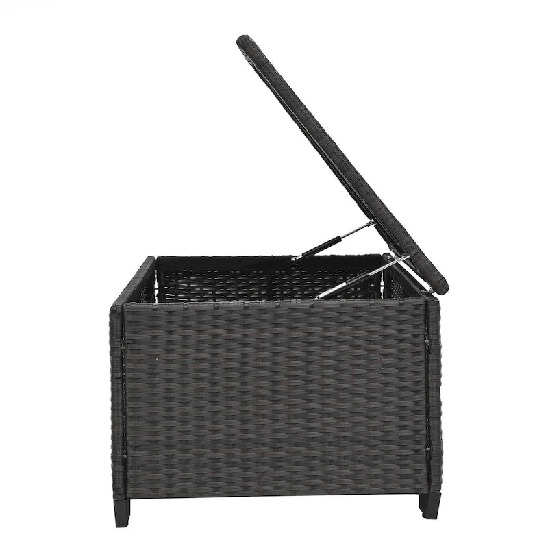 Ensemble de mobilier de jardin 10 pièces en rotin PE