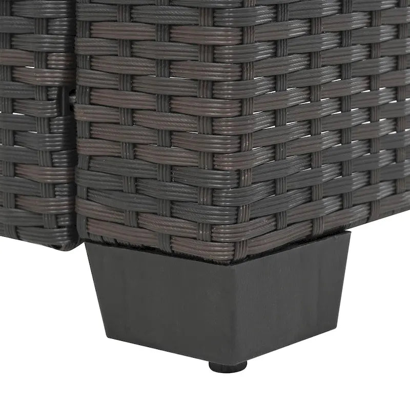 Ensemble de mobilier de jardin 10 pièces en rotin PE