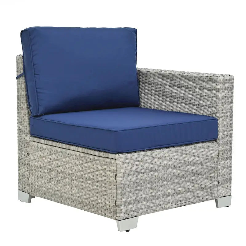 Ensemble de mobilier de jardin 10 pièces en rotin PE