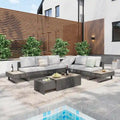 Ensemble de meubles de patio en osier diamant 6 places