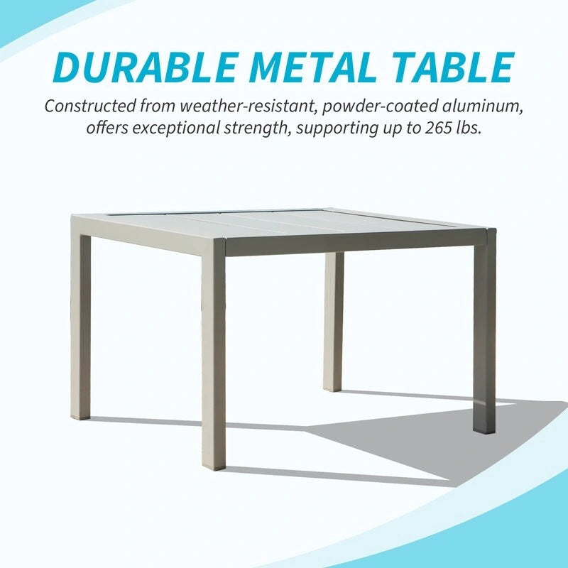 Ensemble de chaises longues de patio en aluminium Domi Outdoor Living – Design incurvé, positions réglables et construction durable – N/A