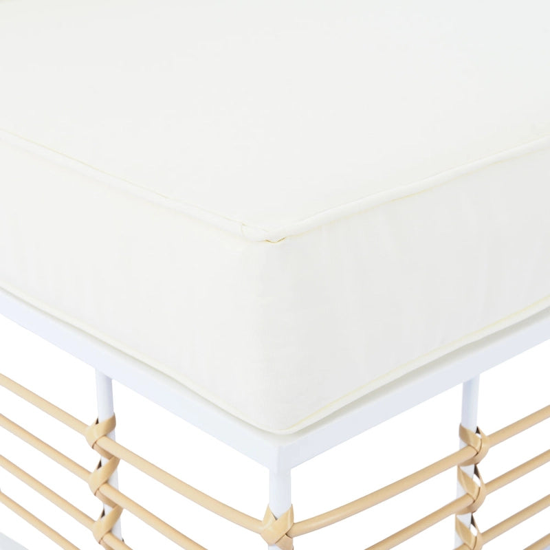 Ensemble de canapé d'angle modulaire d'extérieur 7 pièces en métal avec table basse et chaises