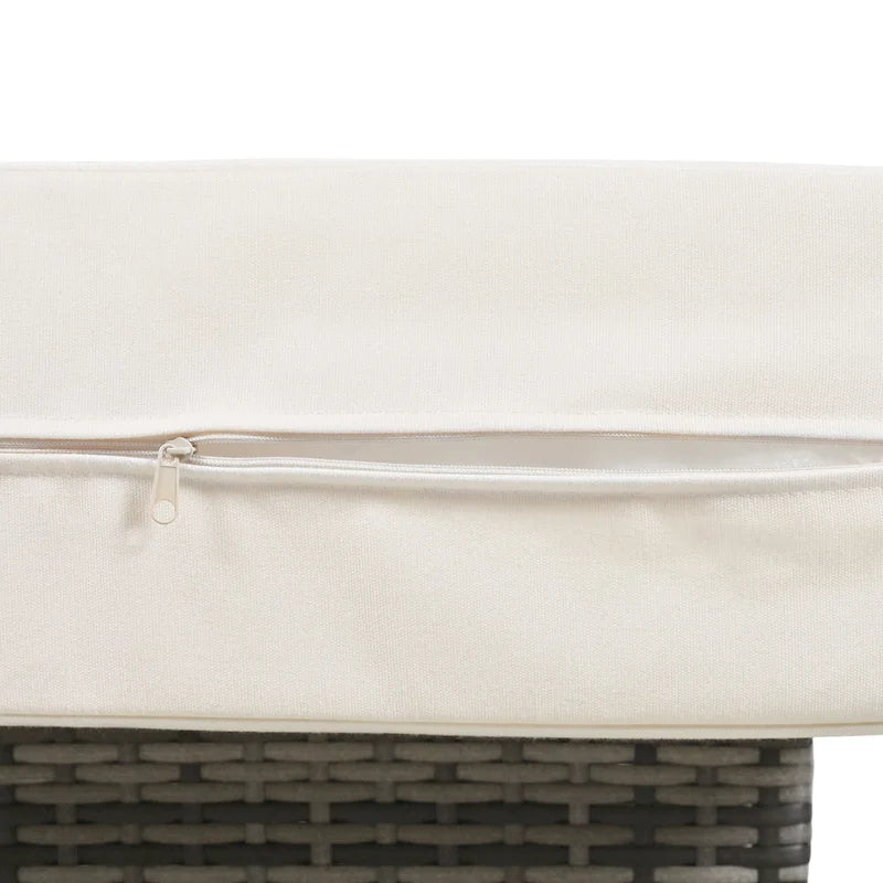 Canapé d'angle d'extérieur en aluminium en forme de U 4 pièces avec coussins