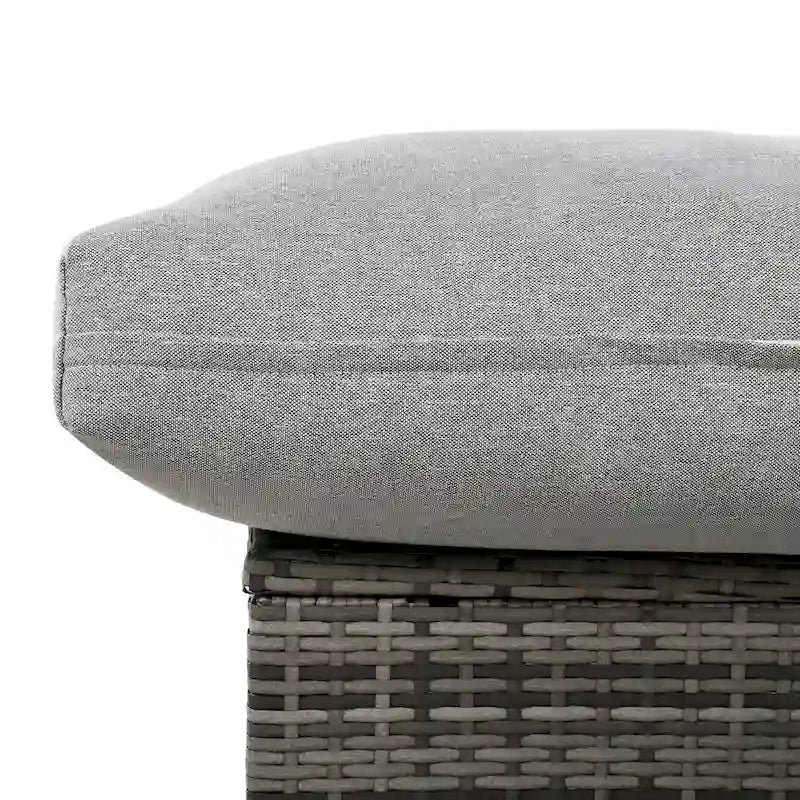 Canapé d'angle d'extérieur en aluminium en forme de U 4 pièces avec coussins