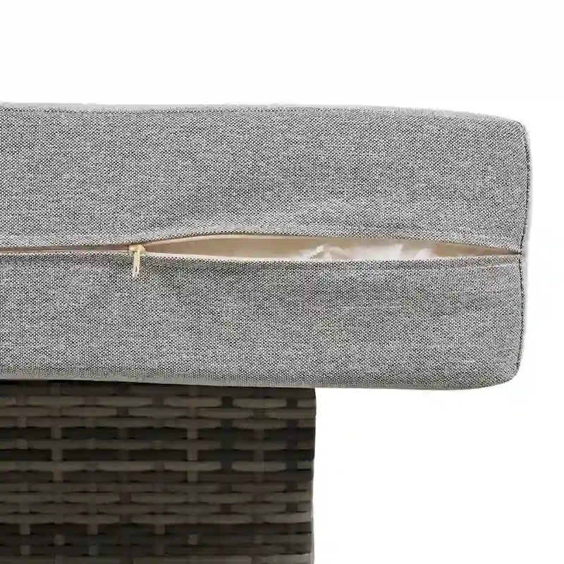 Canapé d'angle d'extérieur en aluminium en forme de U 4 pièces avec coussins