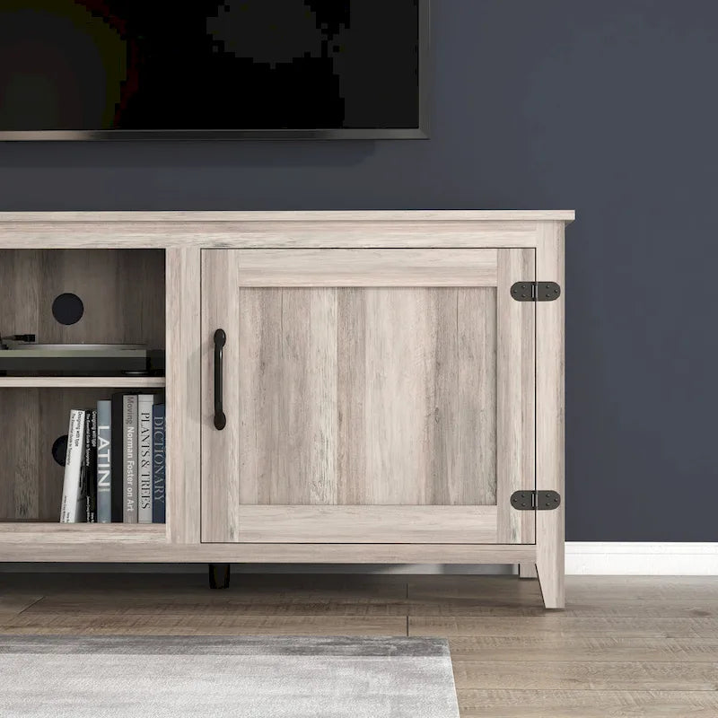 Meuble TV de 178 cm avec portes et rangement ouvert pour téléviseurs jusqu'à 60 pouces