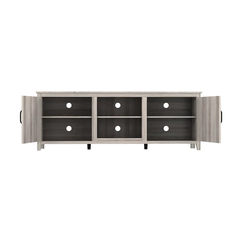 Meuble TV de 178 cm avec portes et rangement ouvert pour téléviseurs jusqu'à 60 pouces