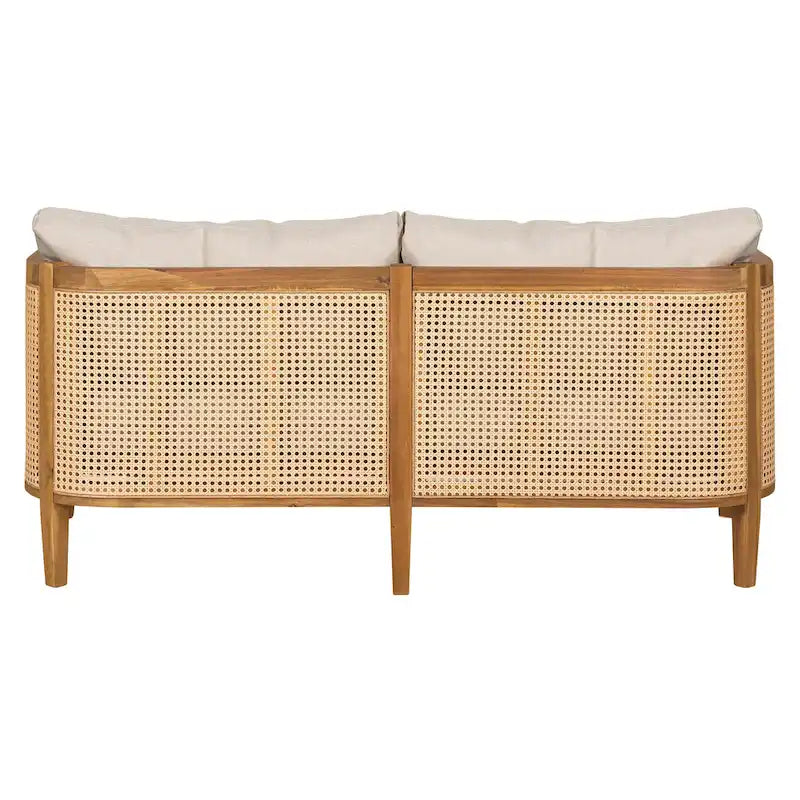 Christopher Knight Home - Ensemble de conversation 3 pièces Torres en bois d'acacia avec coussins pour l'extérieur