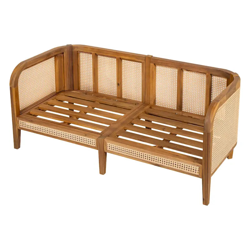 Christopher Knight Home - Ensemble de conversation 3 pièces Torres en bois d'acacia avec coussins pour l'extérieur