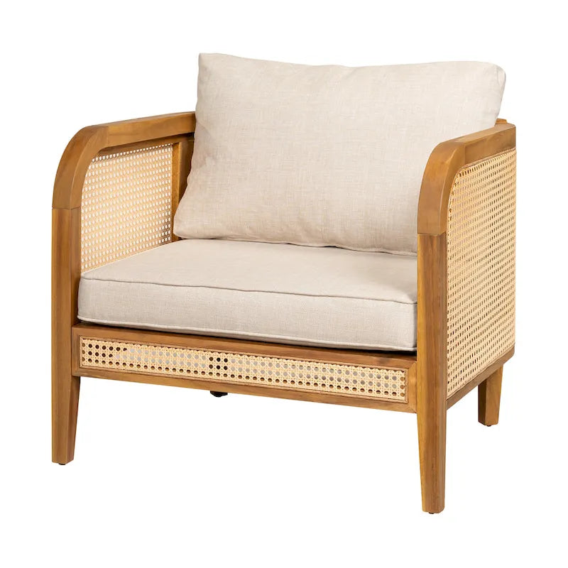 Christopher Knight Home - Ensemble de conversation 3 pièces Torres en bois d'acacia avec coussins pour l'extérieur