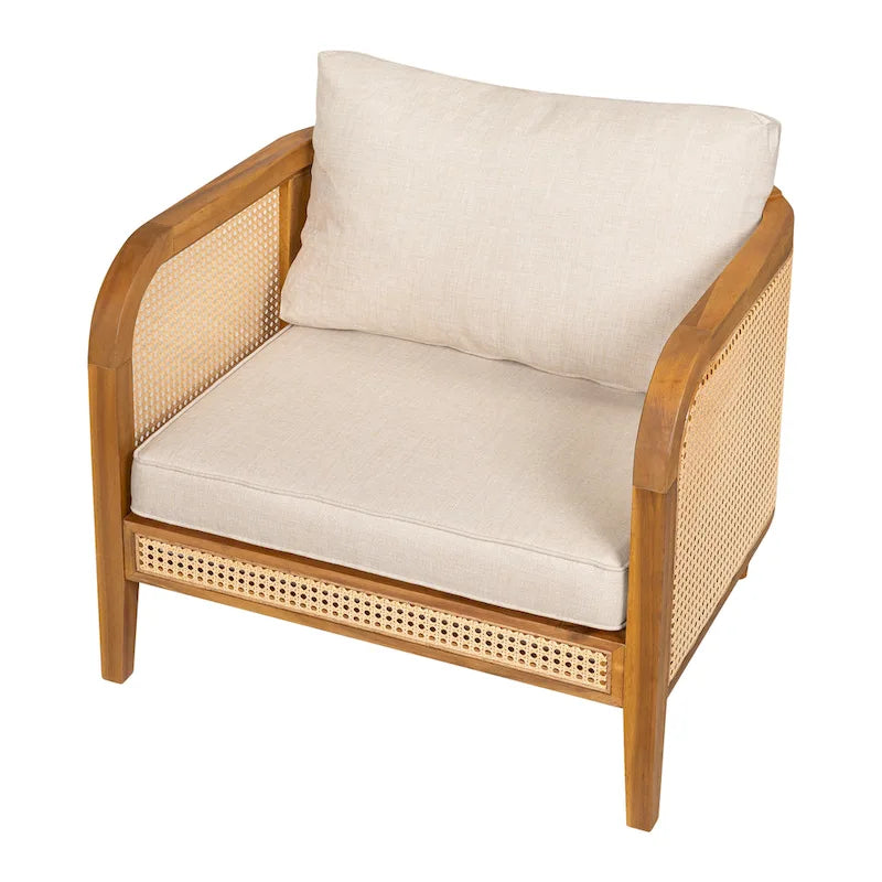 Christopher Knight Home - Ensemble de conversation 3 pièces Torres en bois d'acacia avec coussins pour l'extérieur
