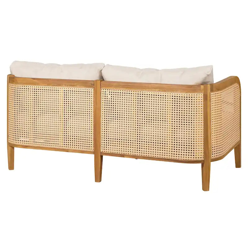 Christopher Knight Home - Ensemble de conversation 3 pièces Torres en bois d'acacia avec coussins pour l'extérieur