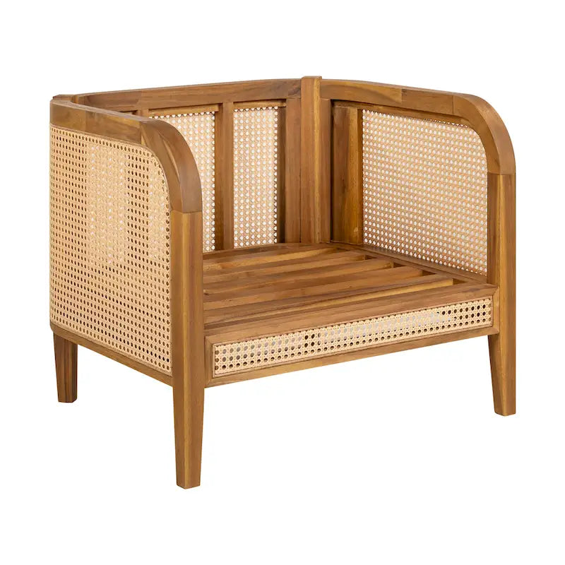 Christopher Knight Home - Ensemble de conversation 3 pièces Torres en bois d'acacia avec coussins pour l'extérieur