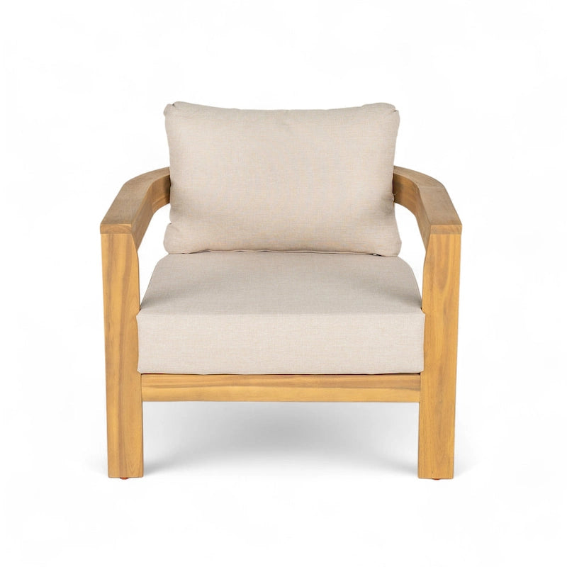 Christopher Knight Home-Chaise Club en Bois d'Acacia Zed pour Patio