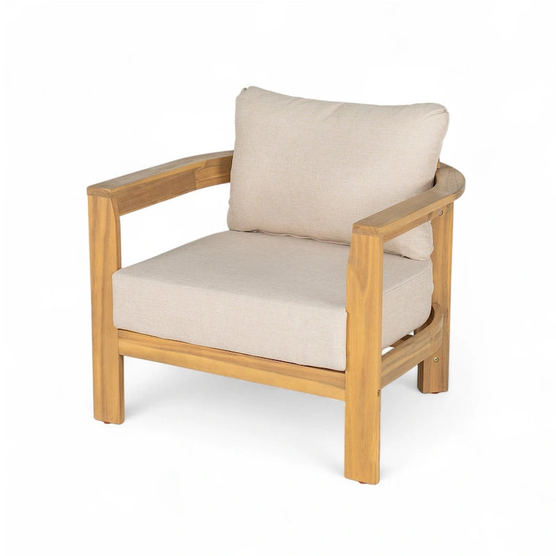 Christopher Knight Home-Chaise Club en Bois d'Acacia Zed pour Patio