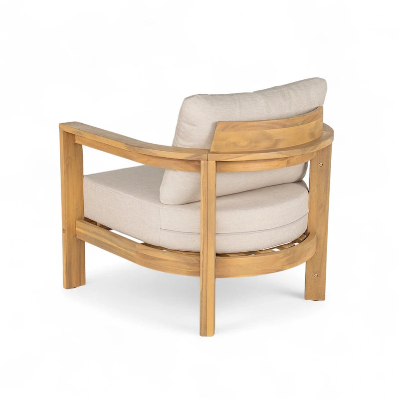 Christopher Knight Home-Chaise Club en Bois d'Acacia Zed pour Patio