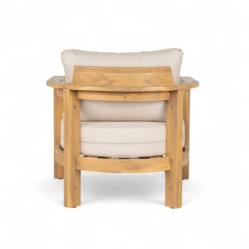 Christopher Knight Home-Chaise Club en Bois d'Acacia Zed pour Patio