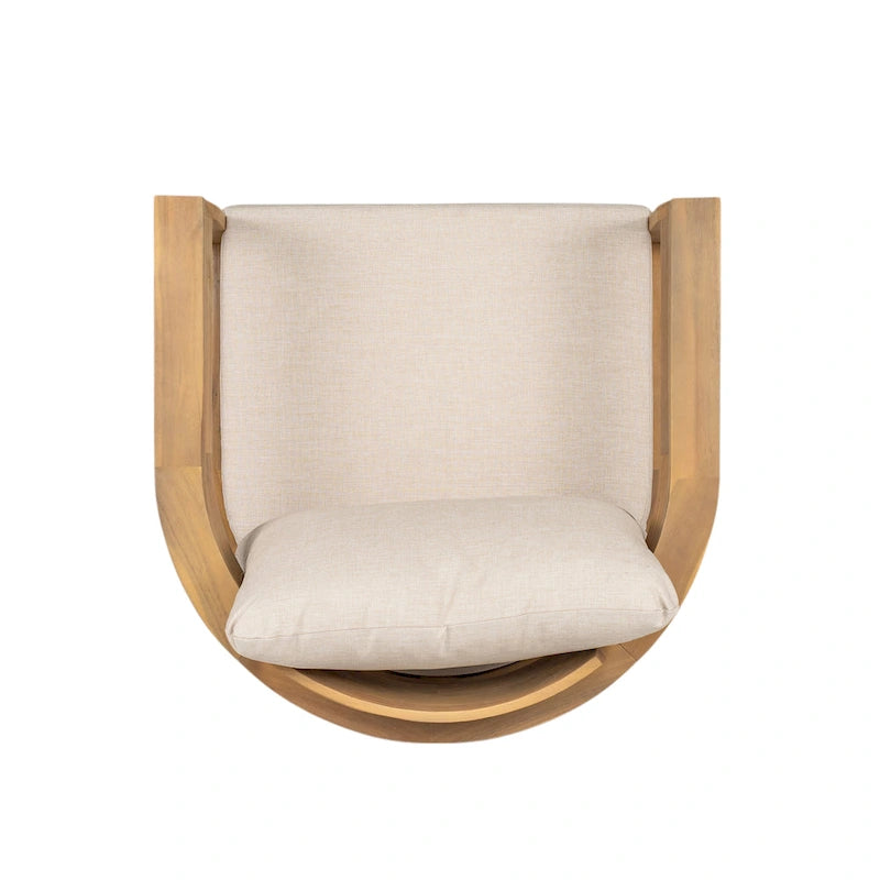 Christopher Knight Home-Chaise Club en Bois d'Acacia Zed pour Patio