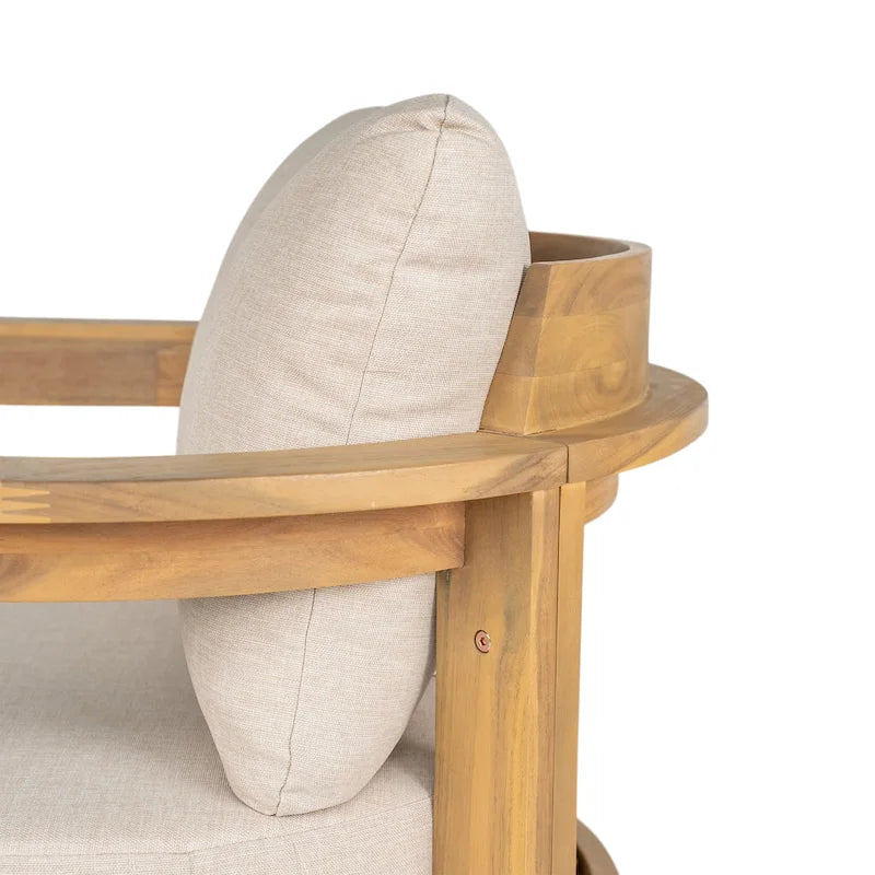 Christopher Knight Home-Chaise Club en Bois d'Acacia Zed pour Patio
