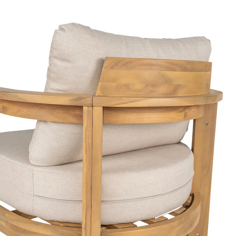 Christopher Knight Home-Chaise Club en Bois d'Acacia Zed pour Patio