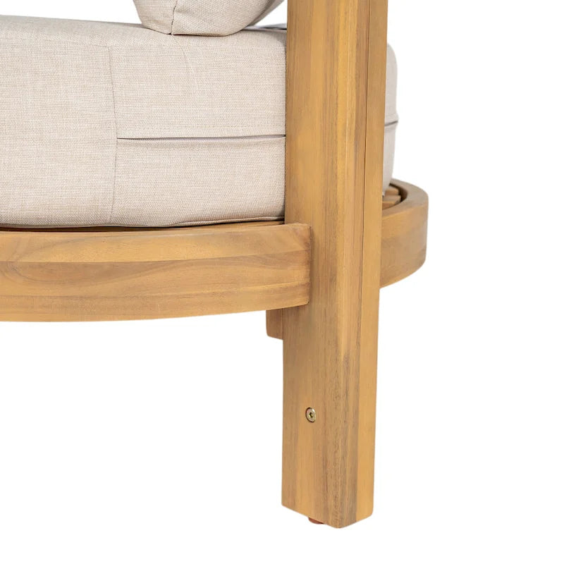 Christopher Knight Home-Chaise Club en Bois d'Acacia Zed pour Patio